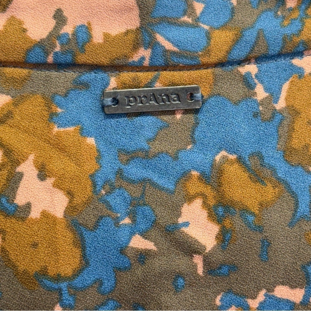 Prana Floral Tunic - Blue and Brown Size XS - Picture 9 of 12